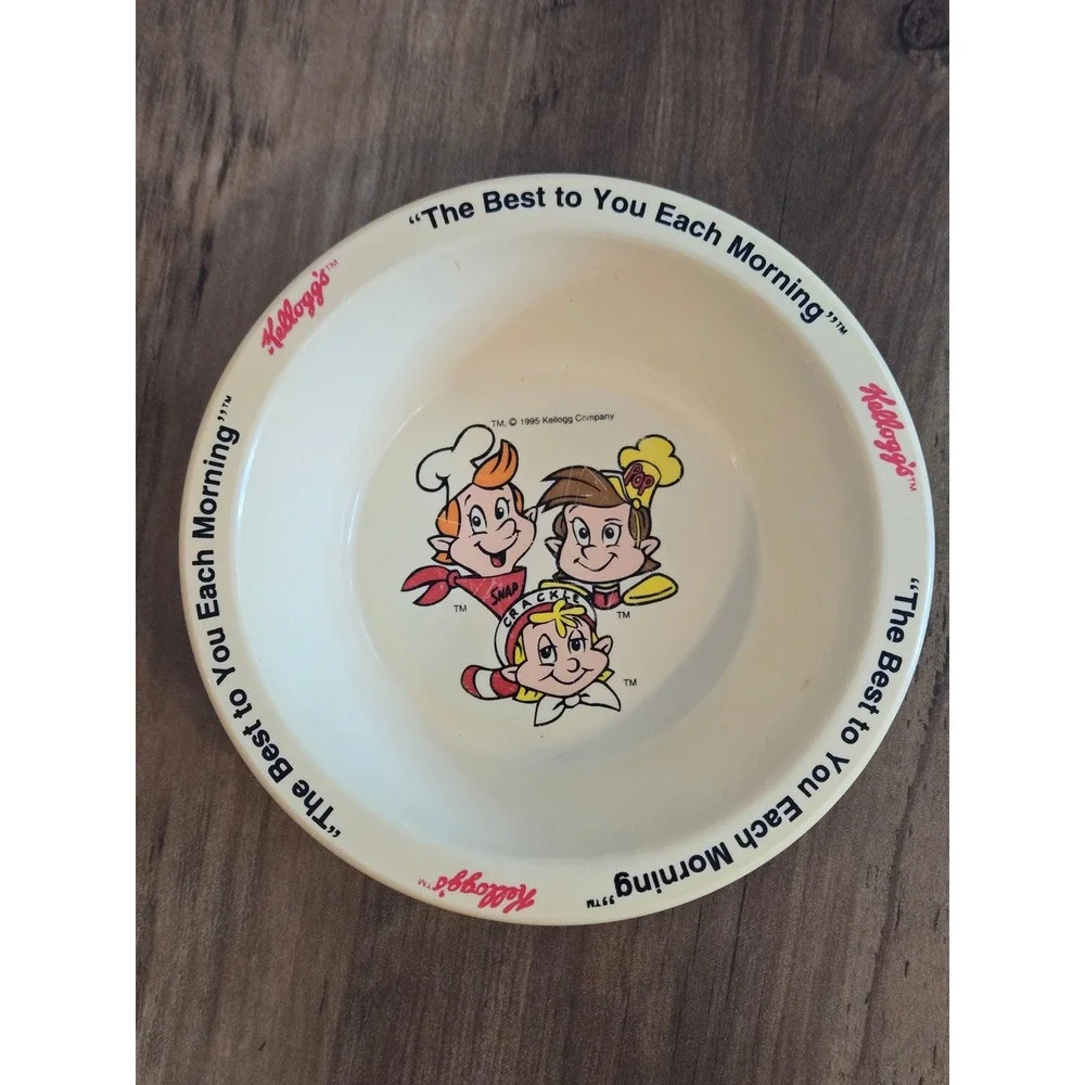 Vtg 1995 Kelloggs Cereal Bowls Set of 4 Tony Tiger Toucan Sam Corny Snap Crackle